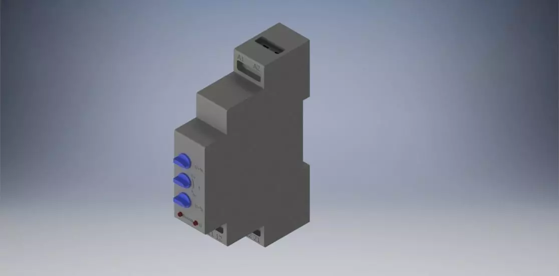 Phase control relay RKN-1-2 3D model_0