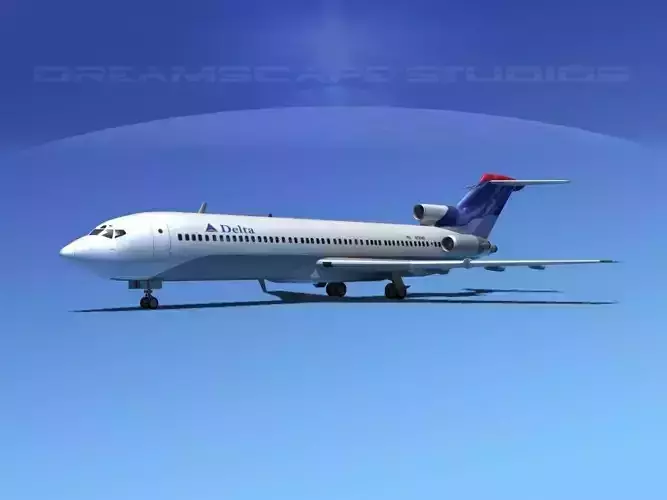 Boeing 727-200 Delta Airlines 3 3D model