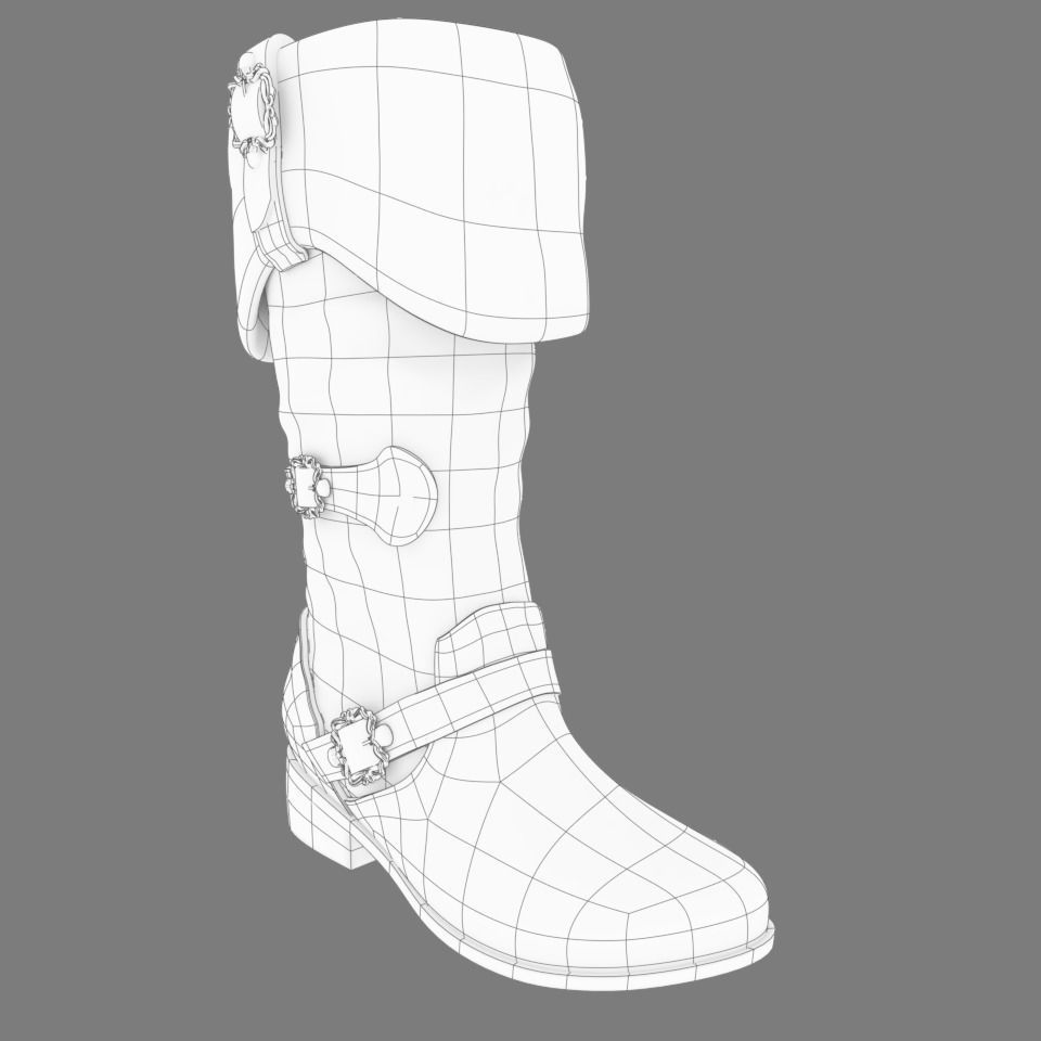 Pirate Boots Low-poly 3D model_10