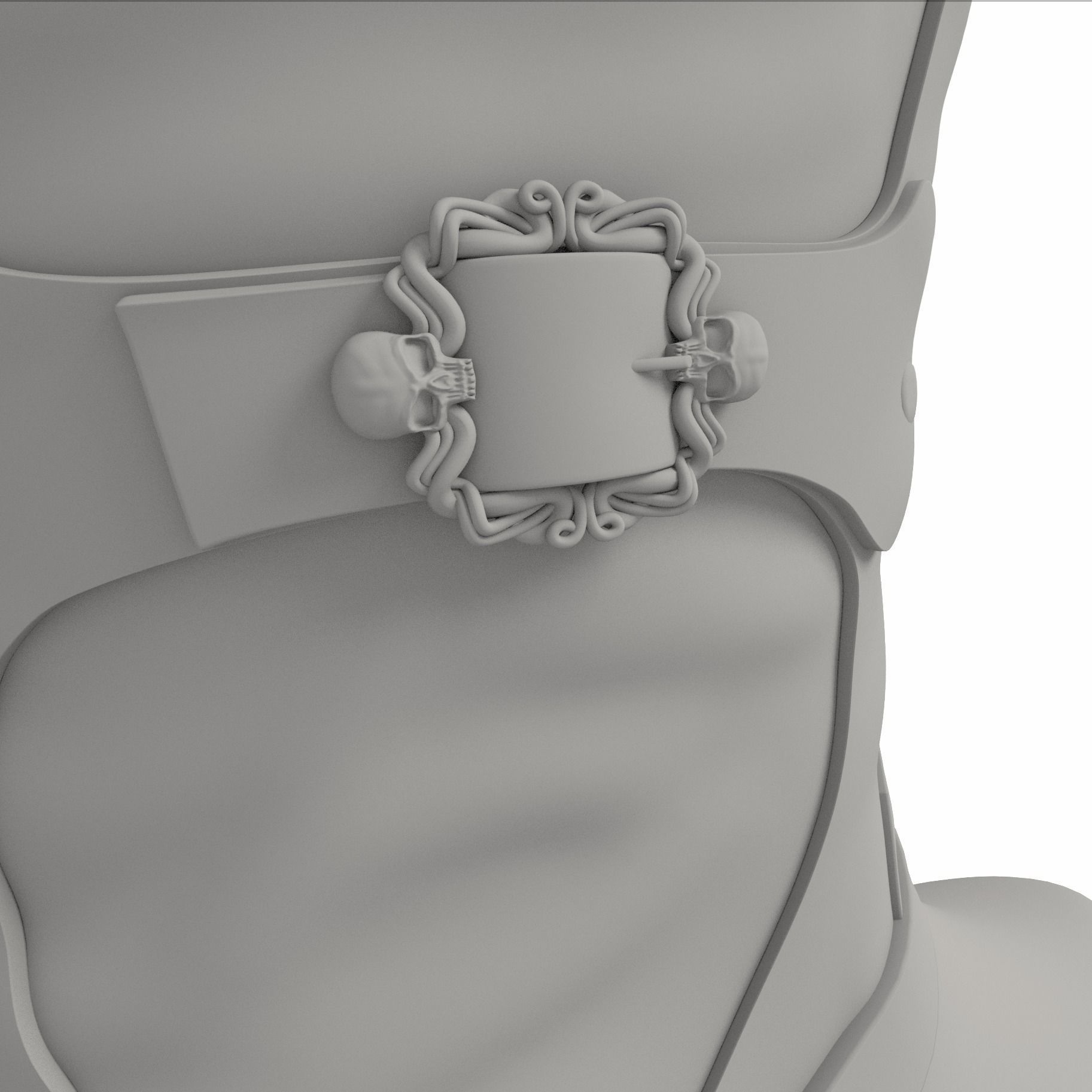 Pirate Boots Low-poly 3D model_9