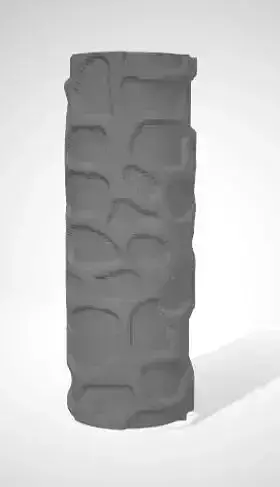 Textured Rolling Pin Cobblestone 3D print model