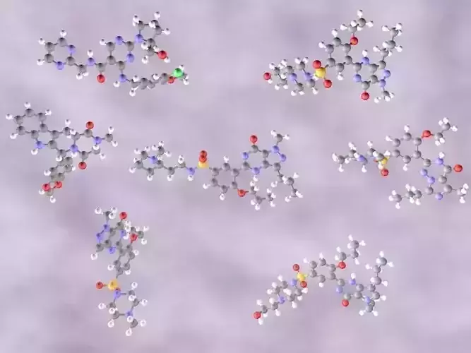 Collection of PDE5 inhibitors 3D model