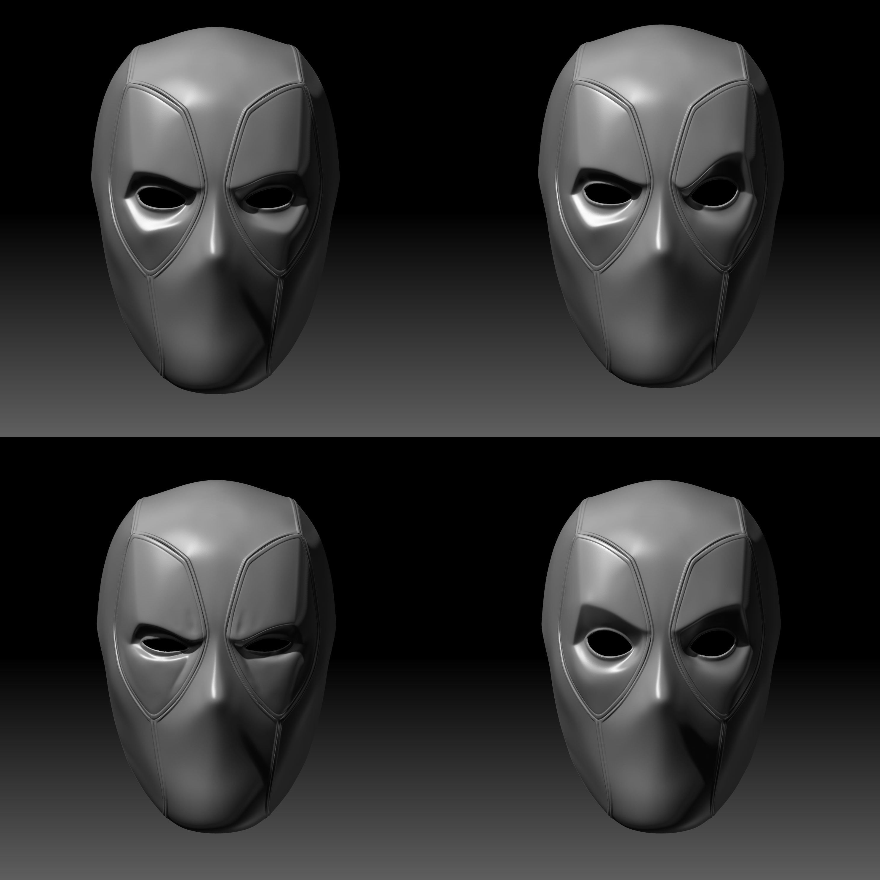 Deadpool Mask With Changable Lenses 3D Printable Model Fanmade 3D print model_1