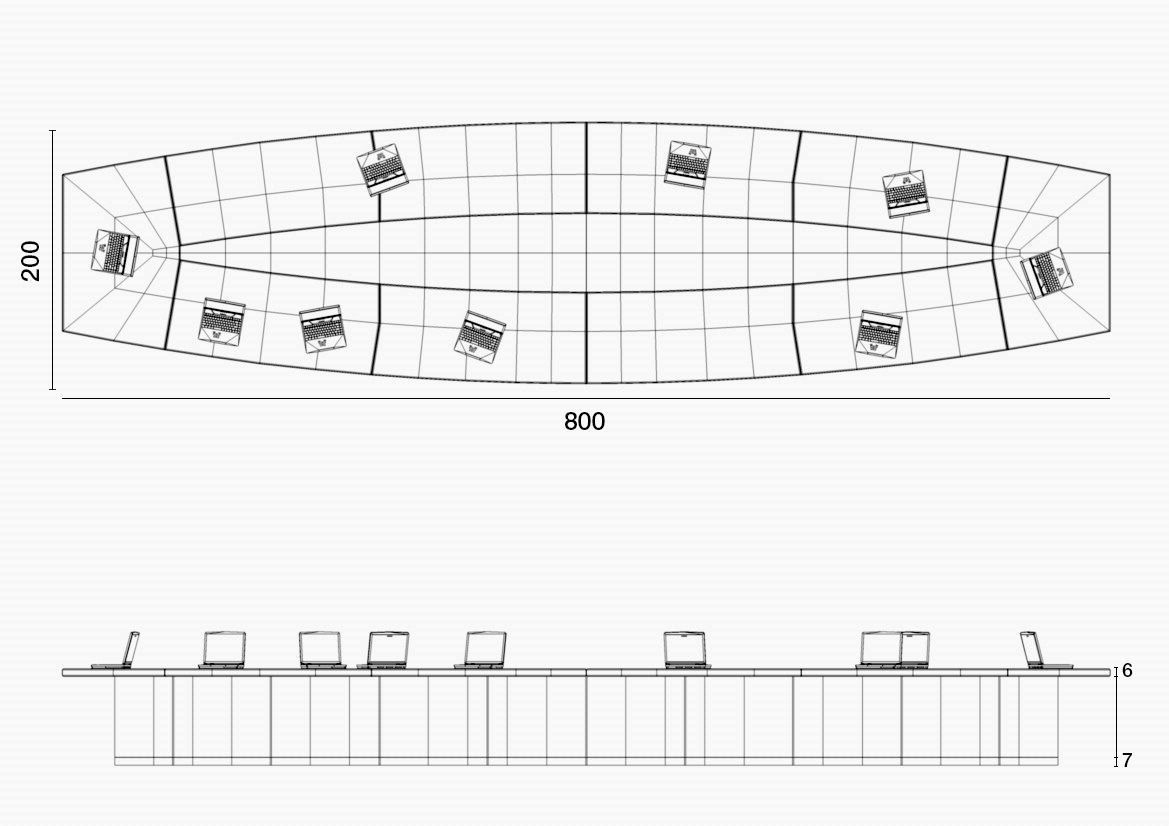 Conference Table 3D model_3
