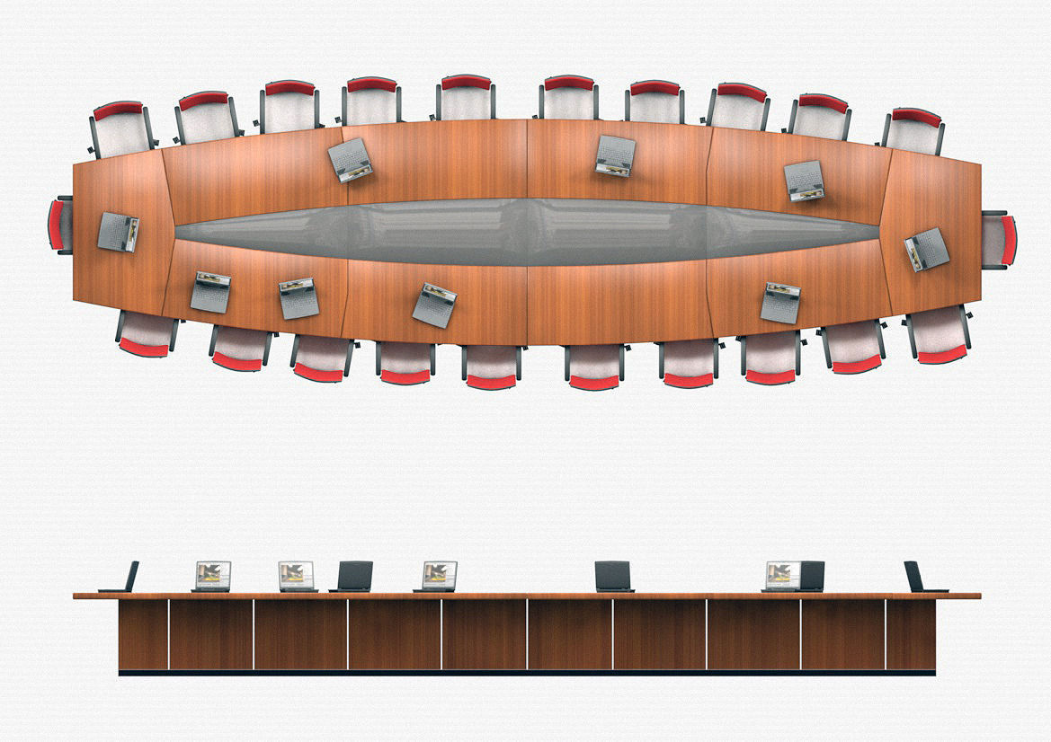Conference Table 3D model_2