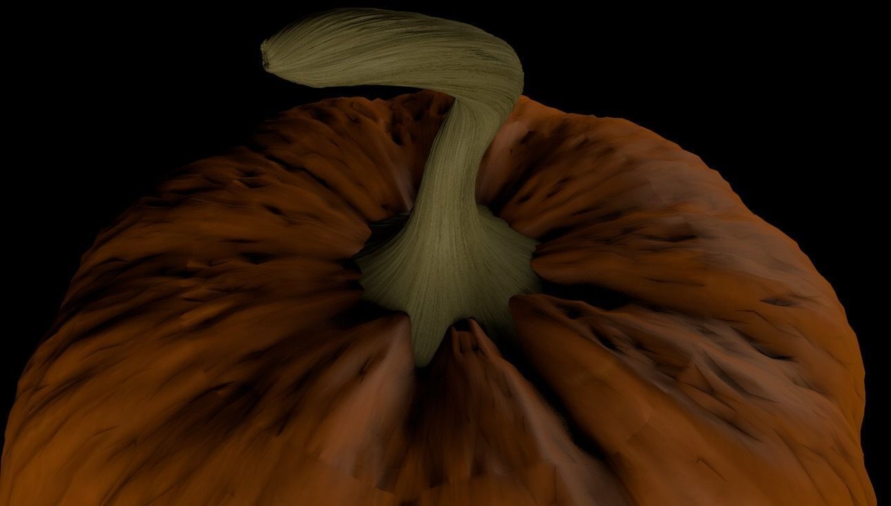Scary Carved Pumpkin 3D model_4