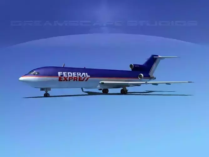 Boeing 727-200 FedEx 1 3D model