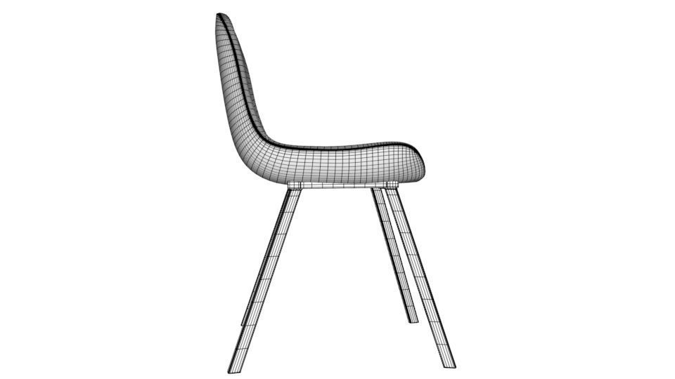 Velvet chair 3D model_8