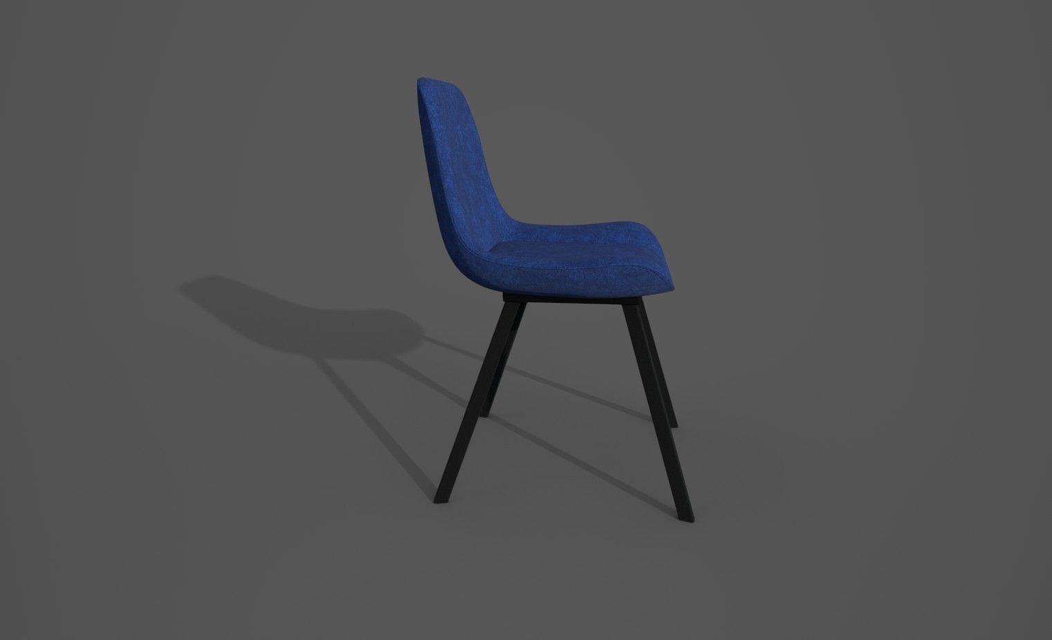 Velvet chair 3D model_2