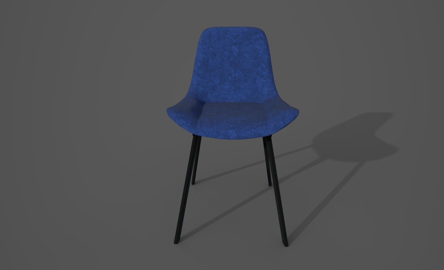 Velvet chair 3D model_1