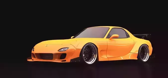 Mazda RX-7 custom modified 3D model