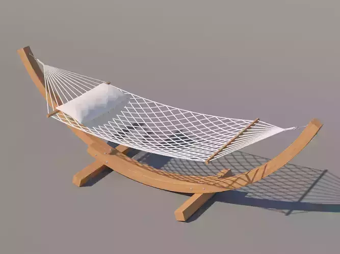 Hammock wooden 3D model