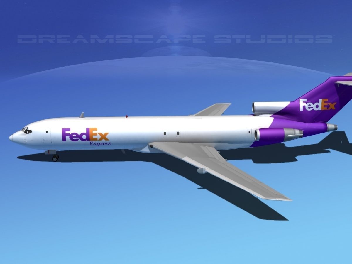 Boeing 727-200 FedEx 2 3D model_14