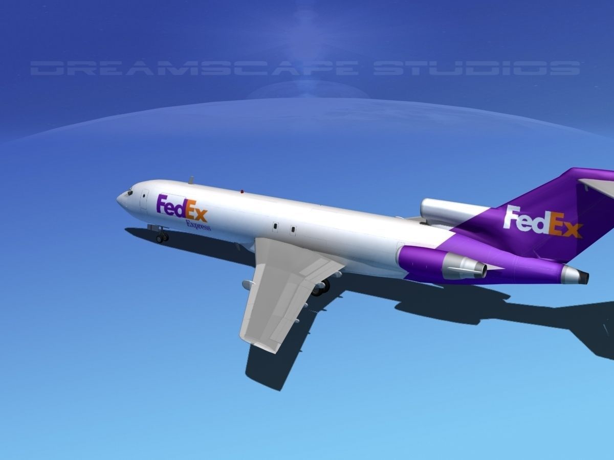 Boeing 727-200 FedEx 2 3D model_13