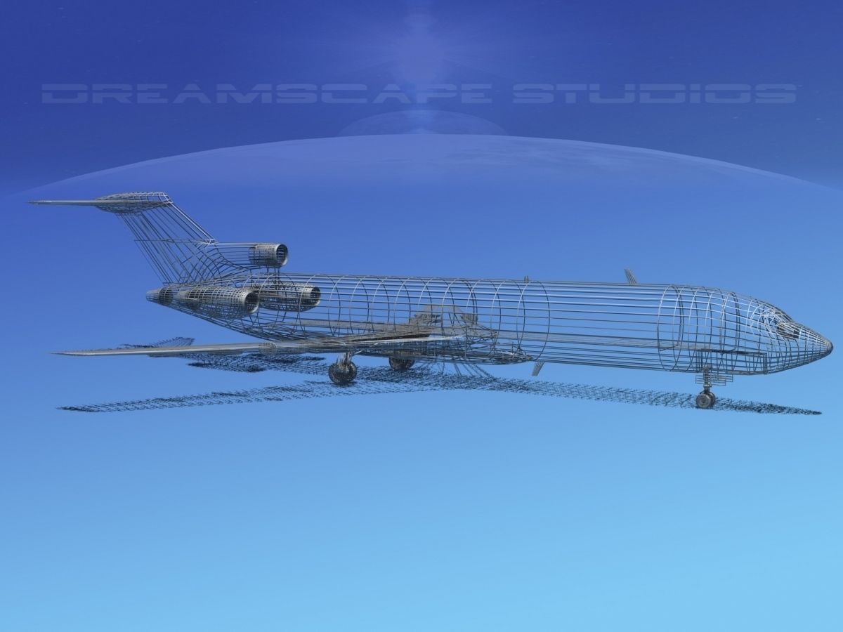 Boeing 727-200 FedEx 2 3D model_2