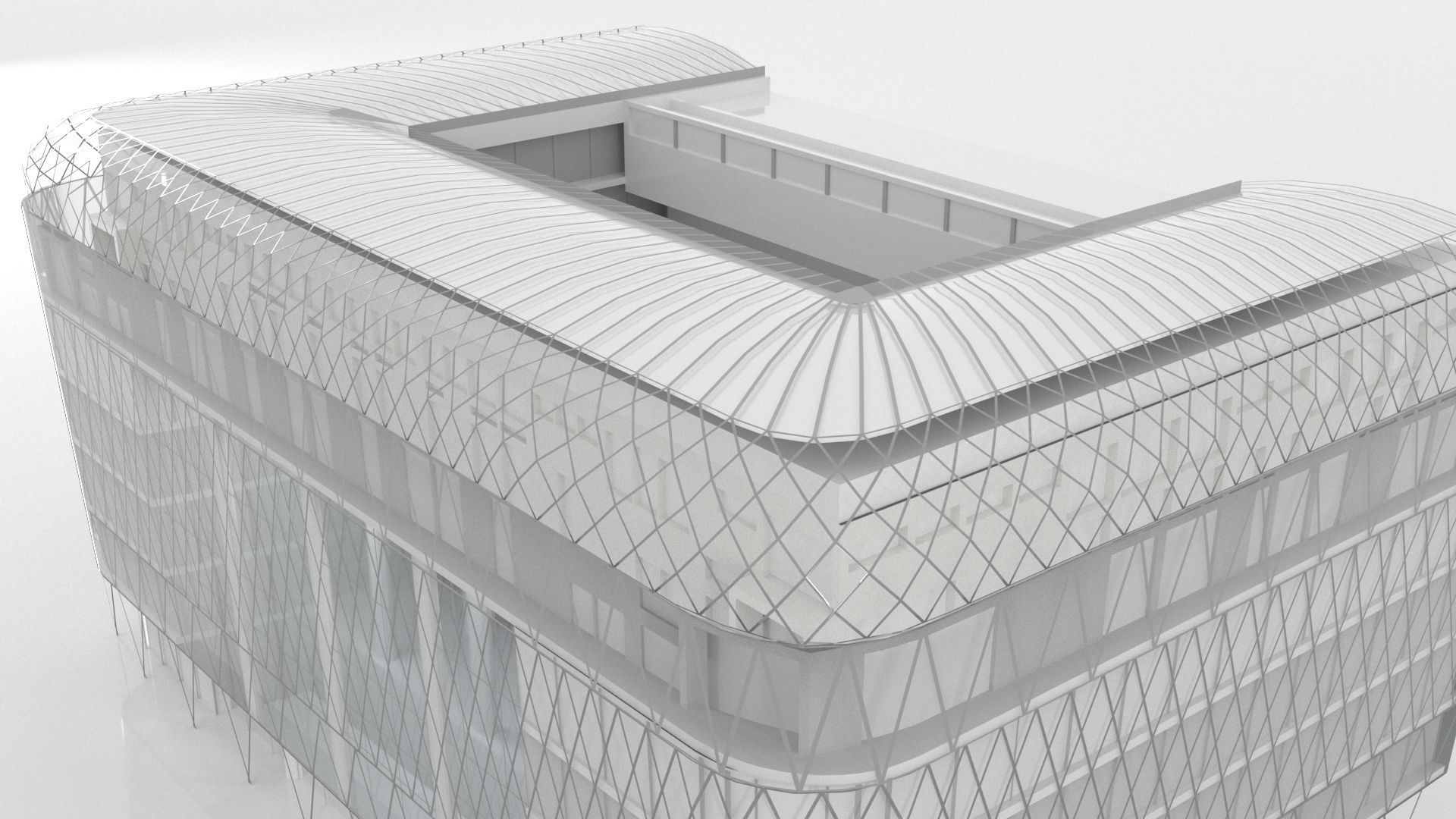 Vorosmarty square business center - Budapest Low-poly 3D model_3