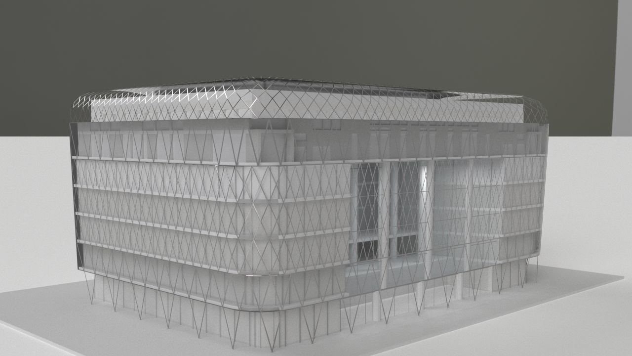 Vorosmarty square business center - Budapest Low-poly 3D model_13