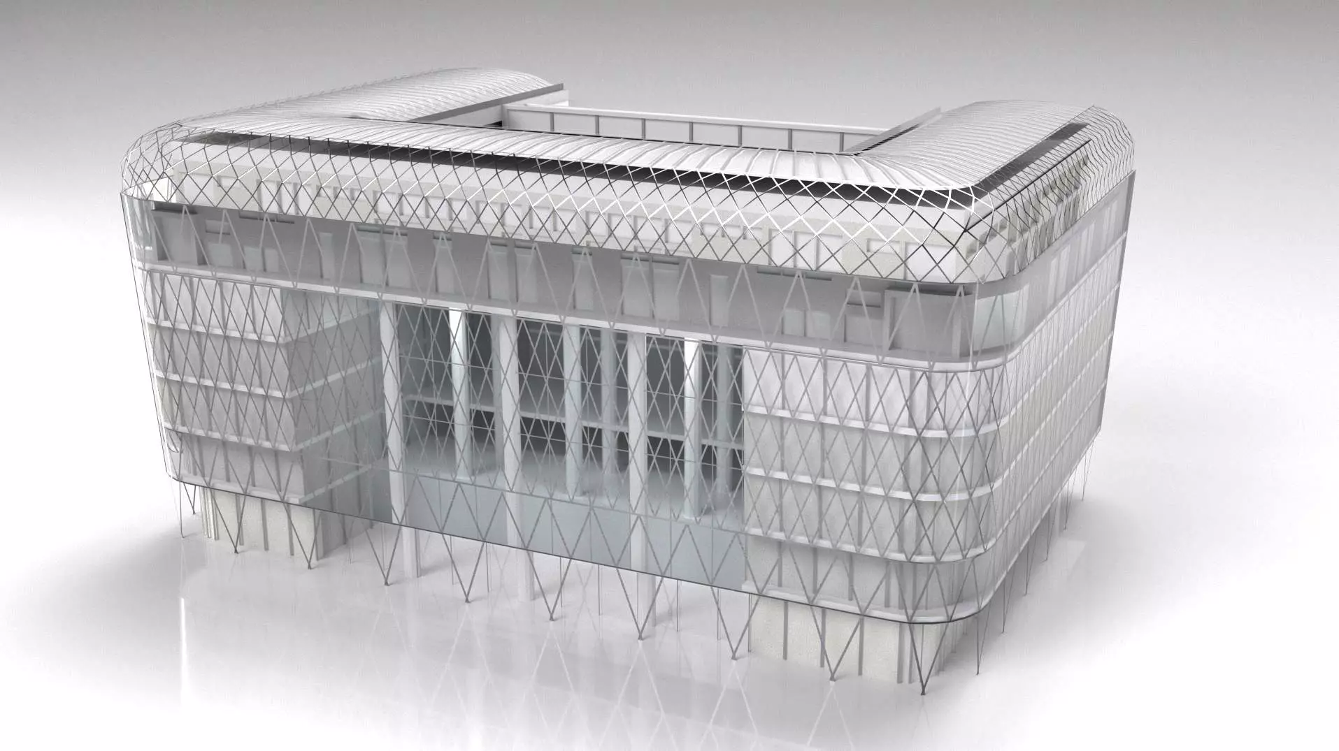 Vorosmarty square business center - Budapest Low-poly 3D model_0