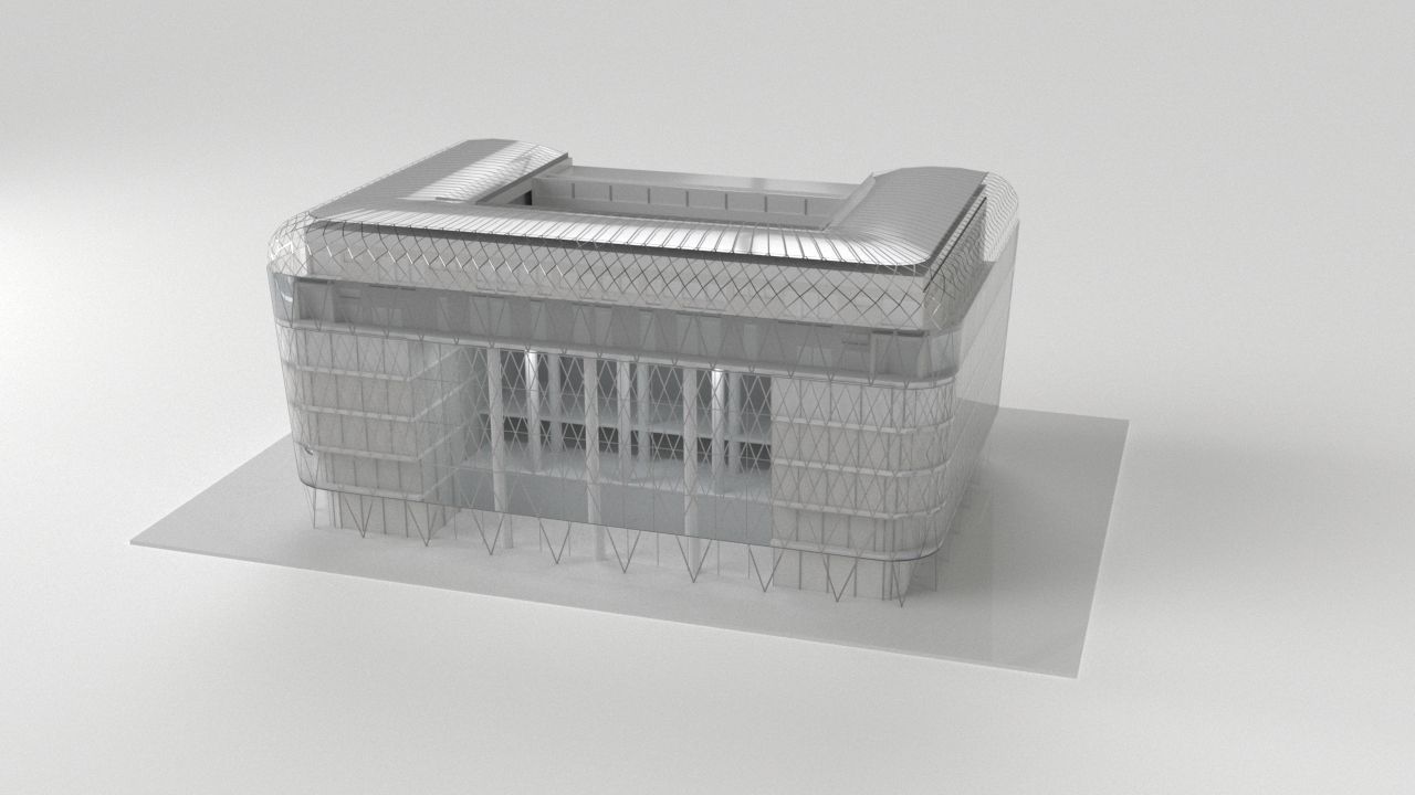 Vorosmarty square business center - Budapest Low-poly 3D model_6