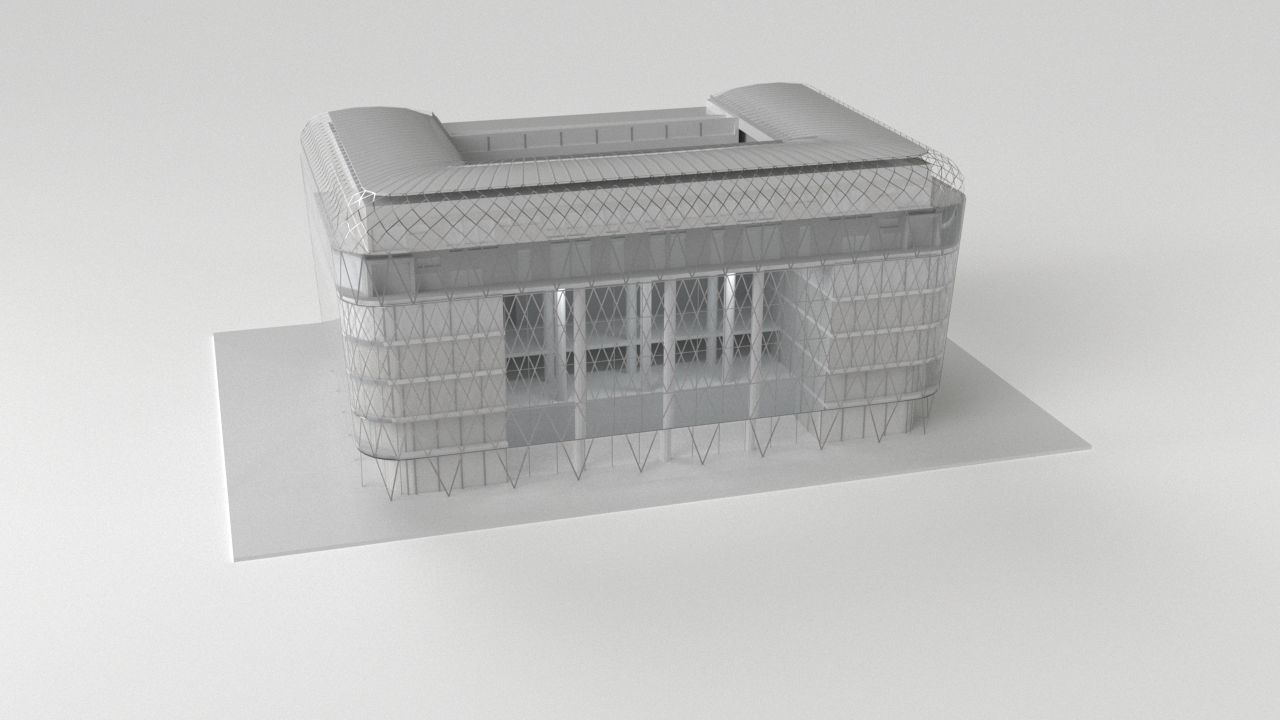 Vorosmarty square business center - Budapest Low-poly 3D model_5