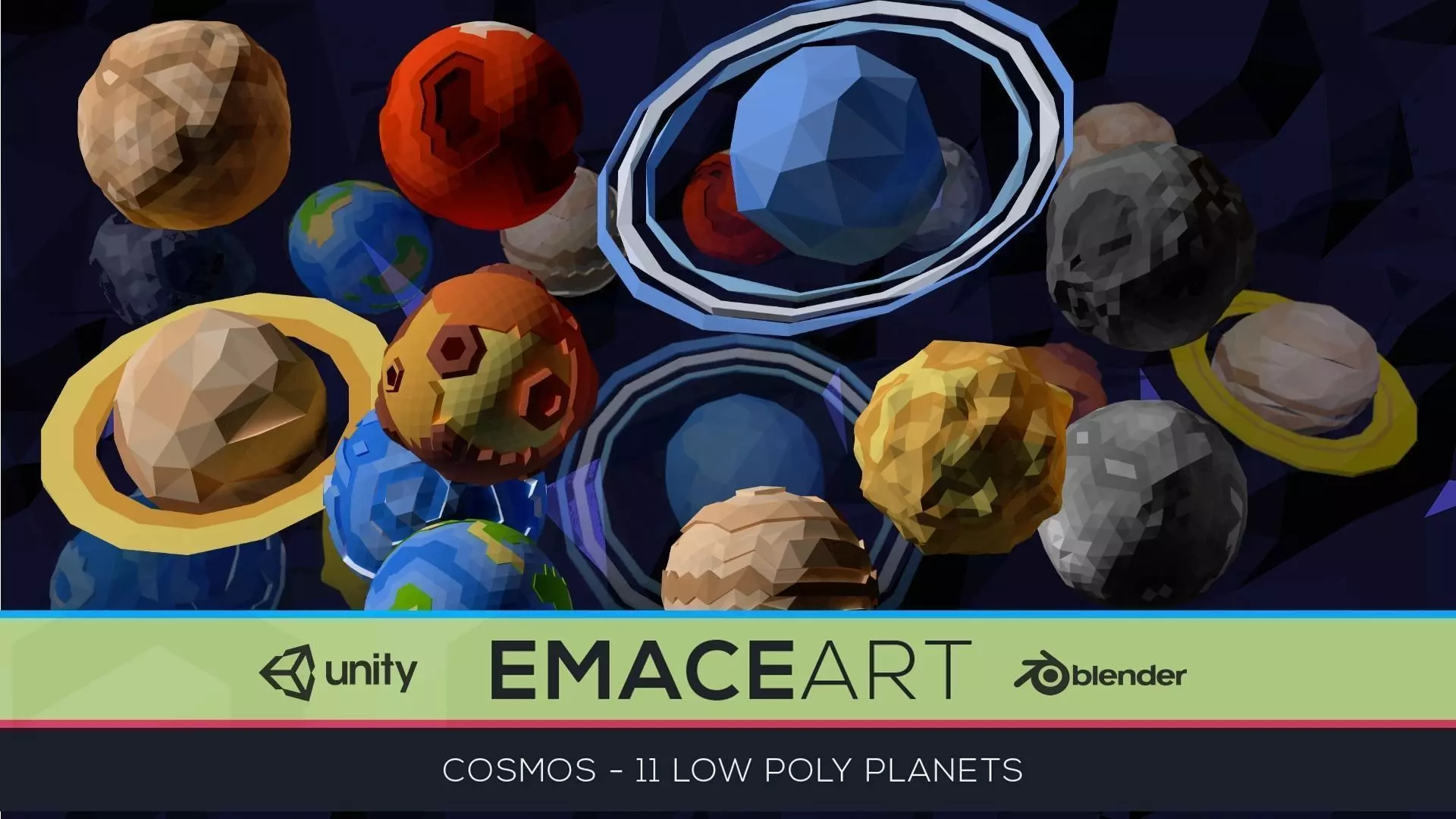 Low Poly Cosmos Project - Planets Low-poly 3D model_0