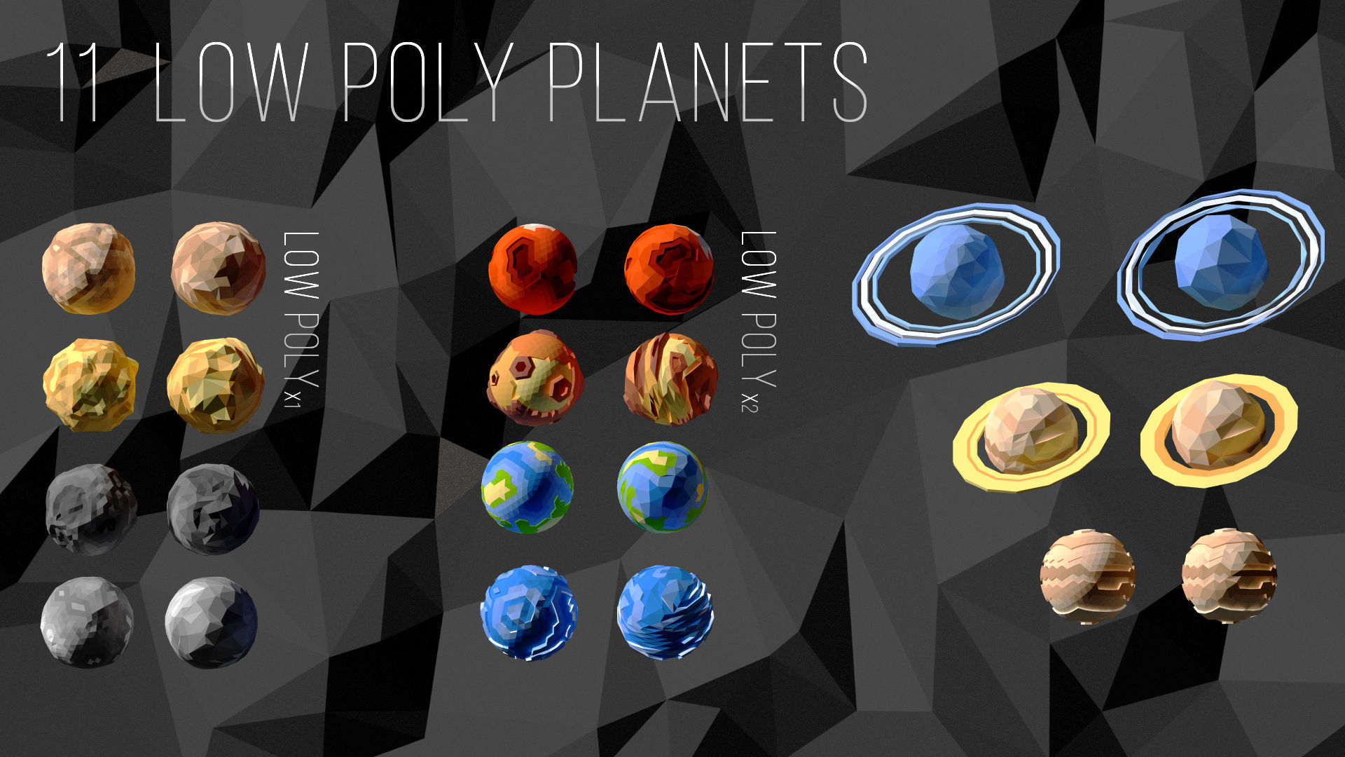Low Poly Cosmos Project - Planets Low-poly 3D model_1
