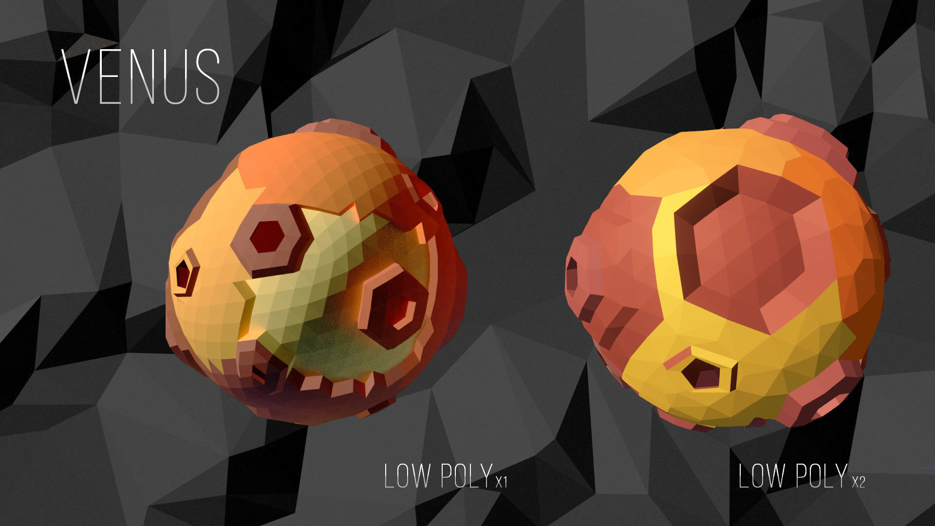 Low Poly Cosmos Project - Planets Low-poly 3D model_10
