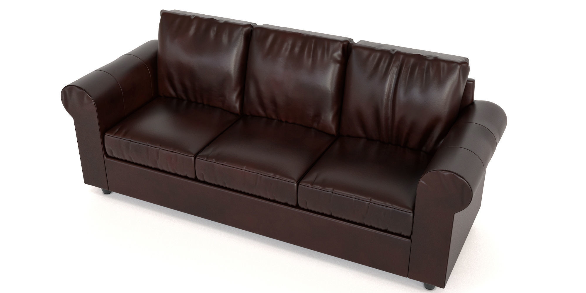 SofaPBR seater leather sofa 3D model_1