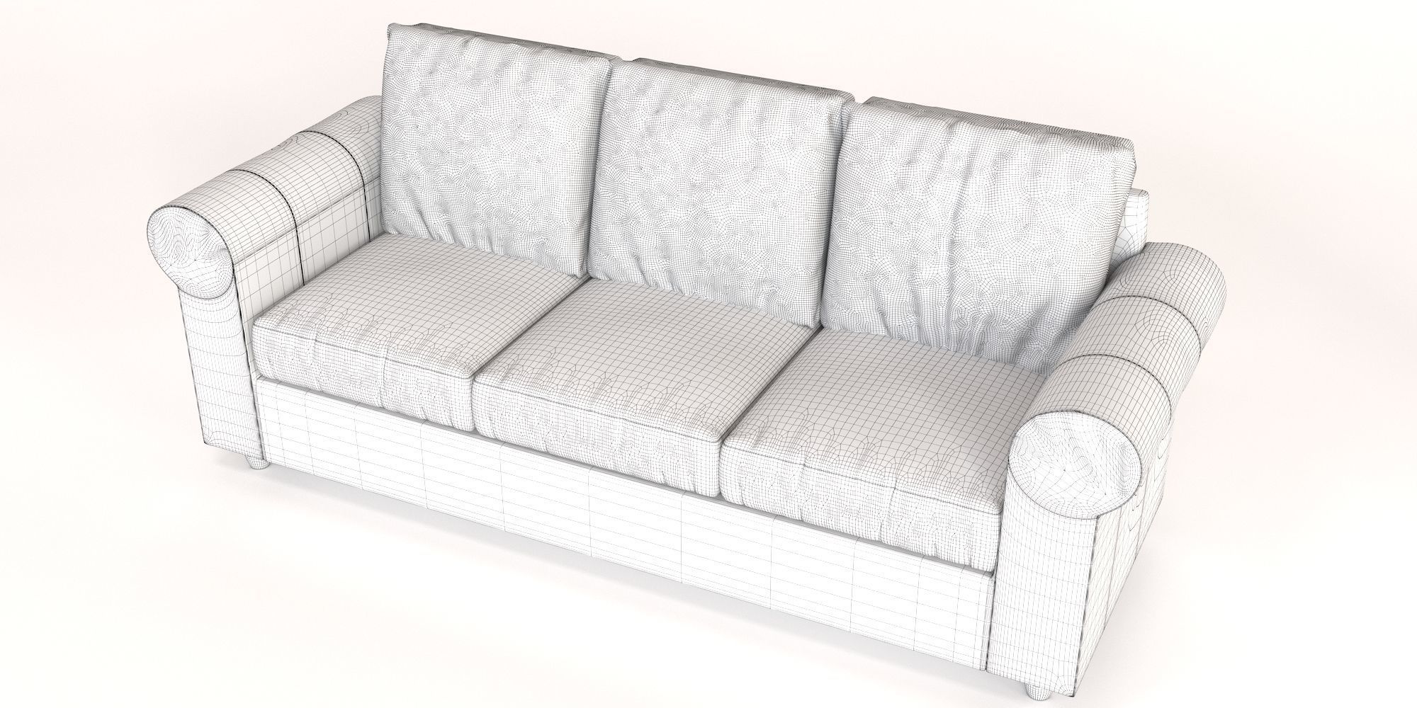 SofaPBR seater leather sofa 3D model_4
