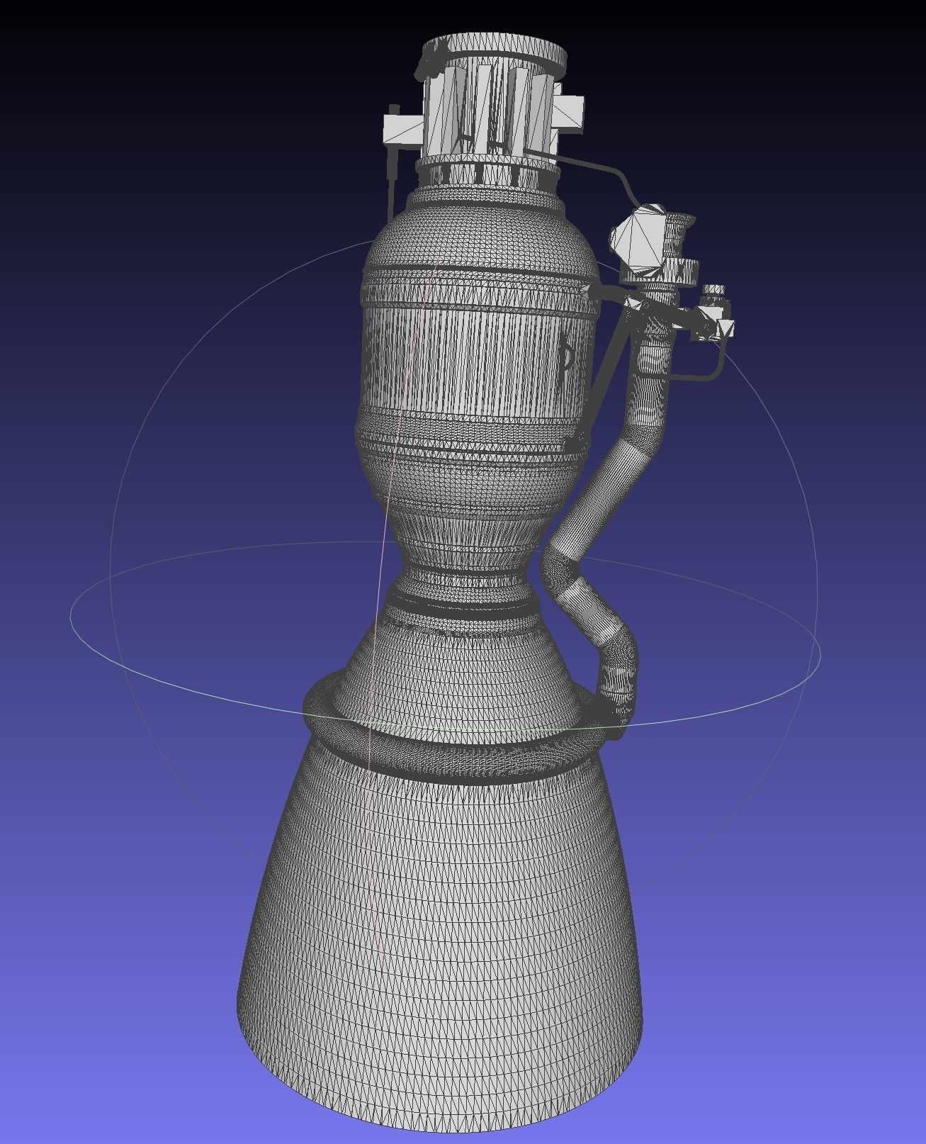 Space-X Merlin 1D Rocket Engine Printable Desk Model 3D print model_22