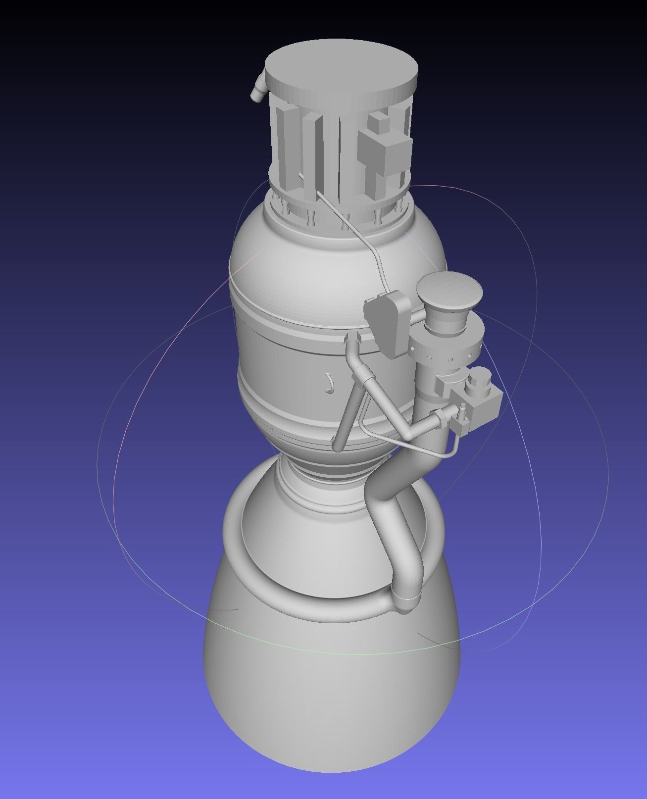 Space-X Merlin 1D Rocket Engine Printable Desk Model 3D print model_31