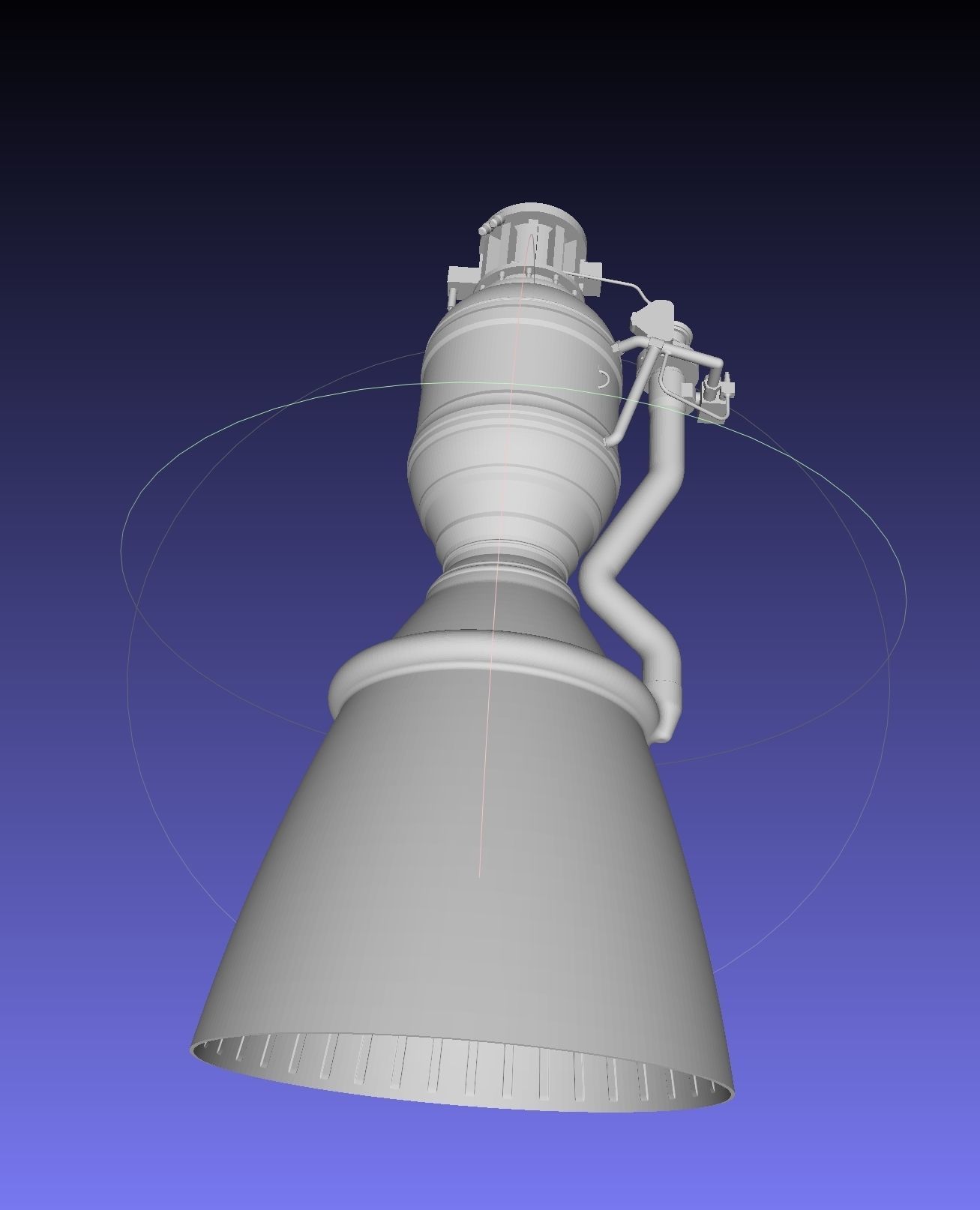 Space-X Merlin 1D Rocket Engine Printable Desk Model 3D print model_24