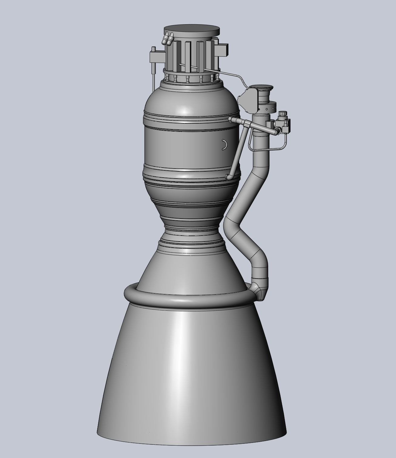 Space-X Merlin 1D Rocket Engine Printable Desk Model 3D print model_7