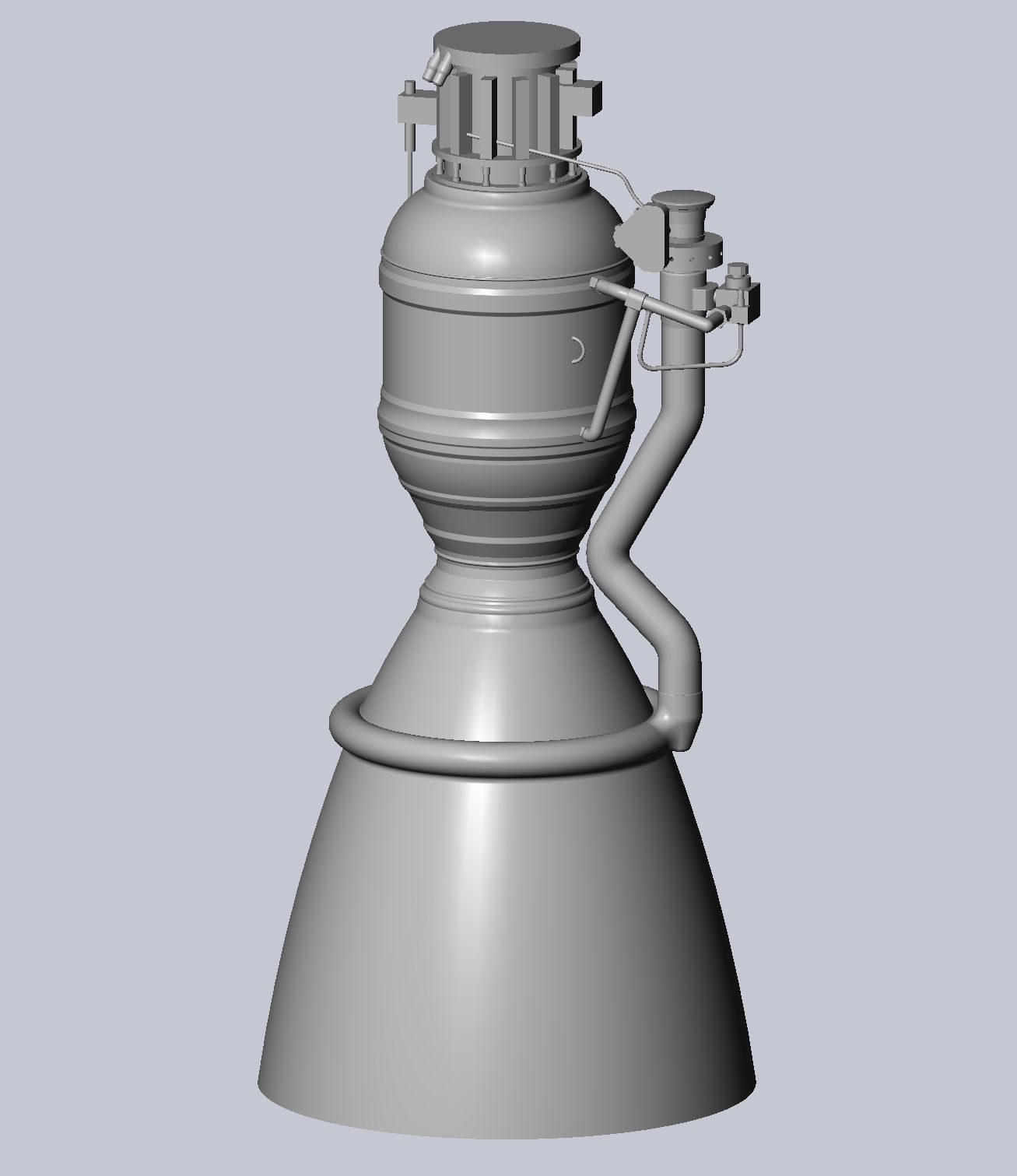 Space-X Merlin 1D Rocket Engine Printable Desk Model 3D print model_23