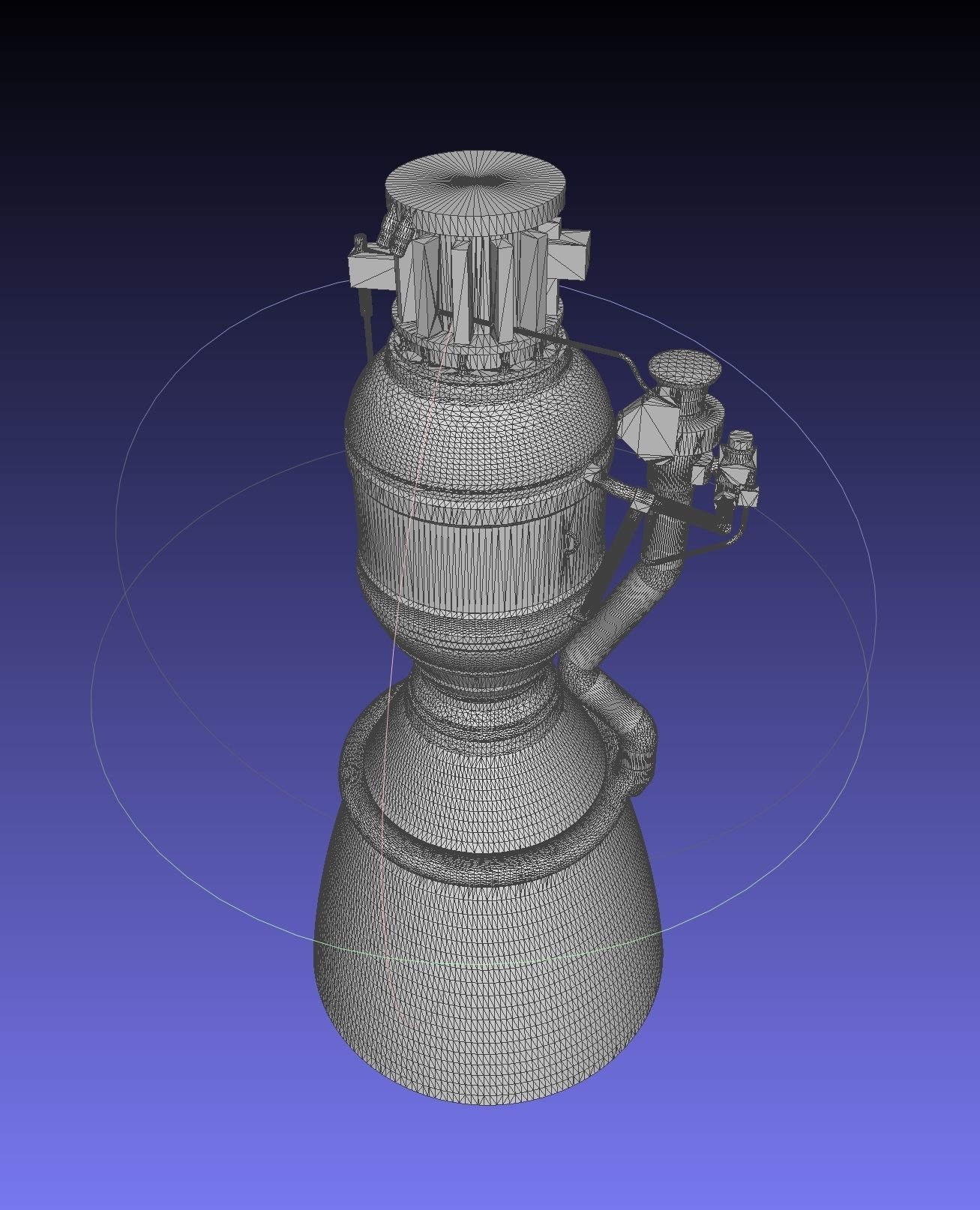 Space-X Merlin 1D Rocket Engine Printable Desk Model 3D print model_13