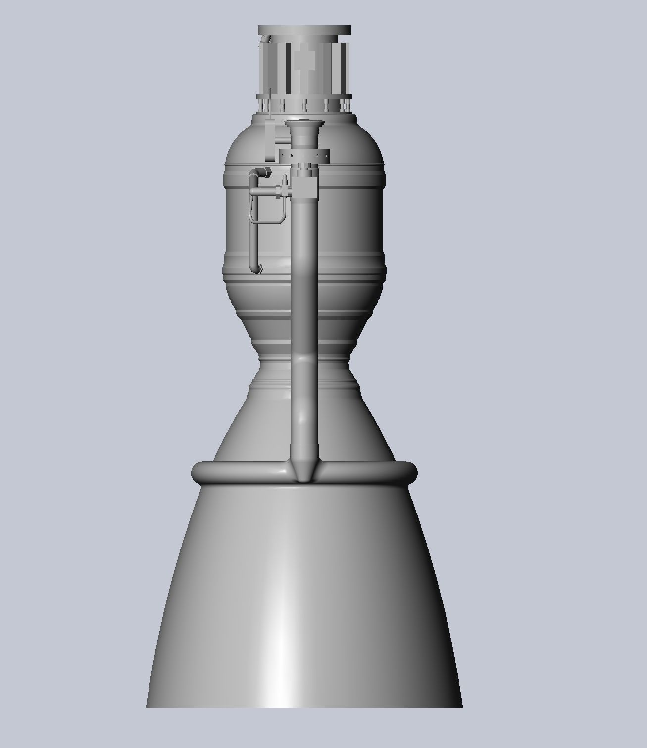 Space-X Merlin 1D Rocket Engine Printable Desk Model 3D print model_6