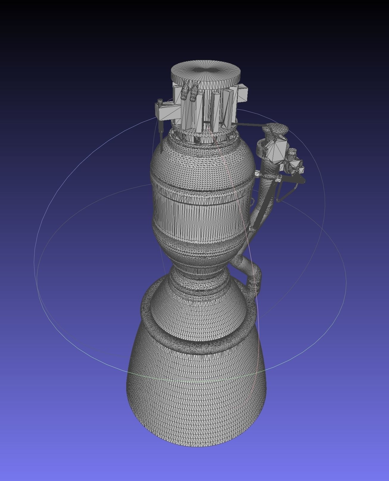 Space-X Merlin 1D Rocket Engine Printable Desk Model 3D print model_12