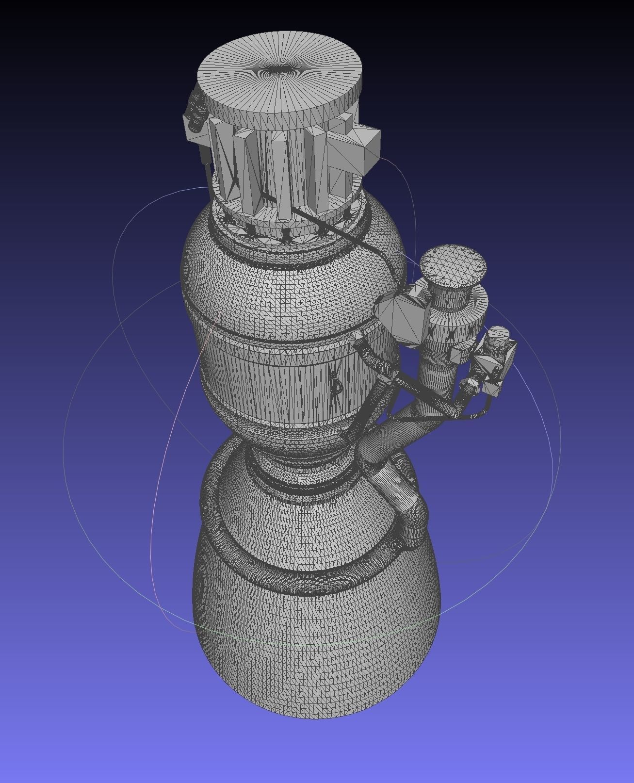 Space-X Merlin 1D Rocket Engine Printable Desk Model 3D print model_17