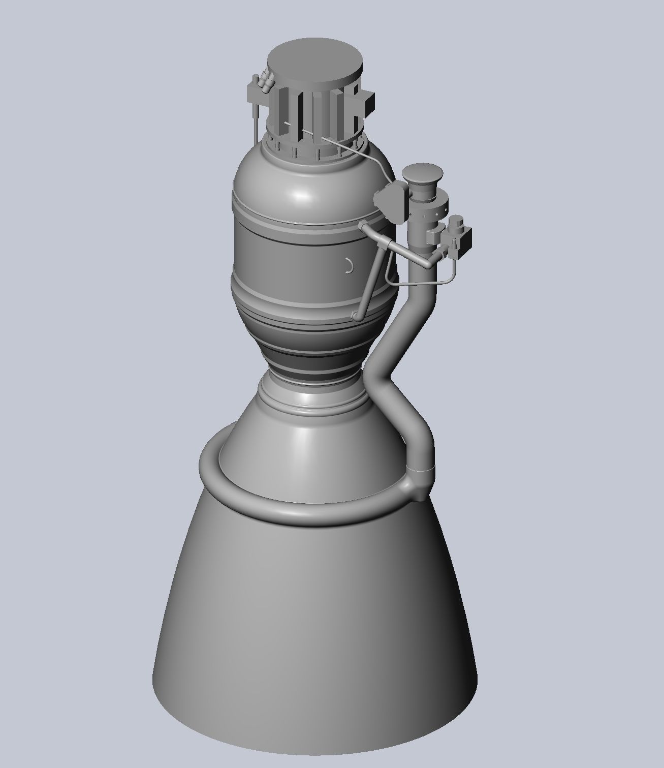 Space-X Merlin 1D Rocket Engine Printable Desk Model 3D print model_5