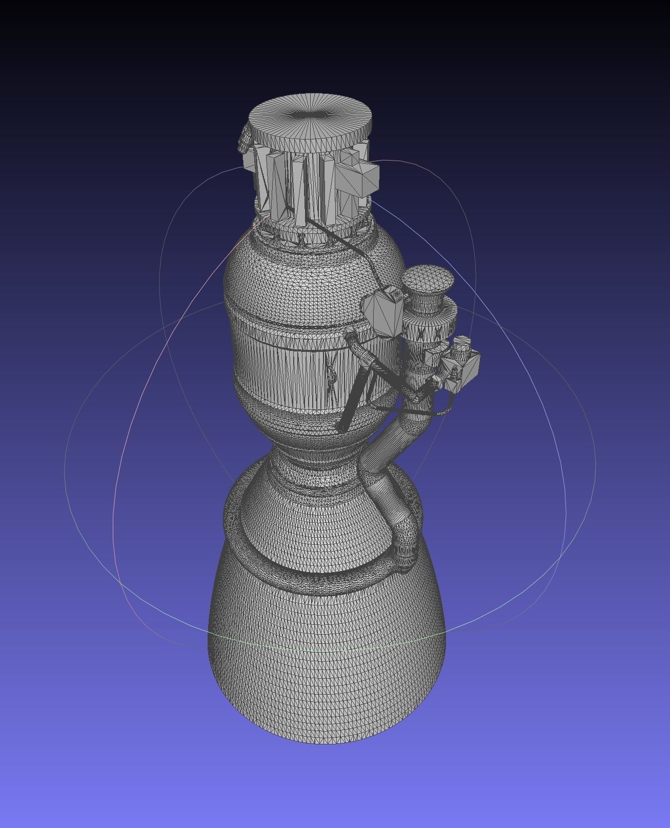 Space-X Merlin 1D Rocket Engine Printable Desk Model 3D print model_11