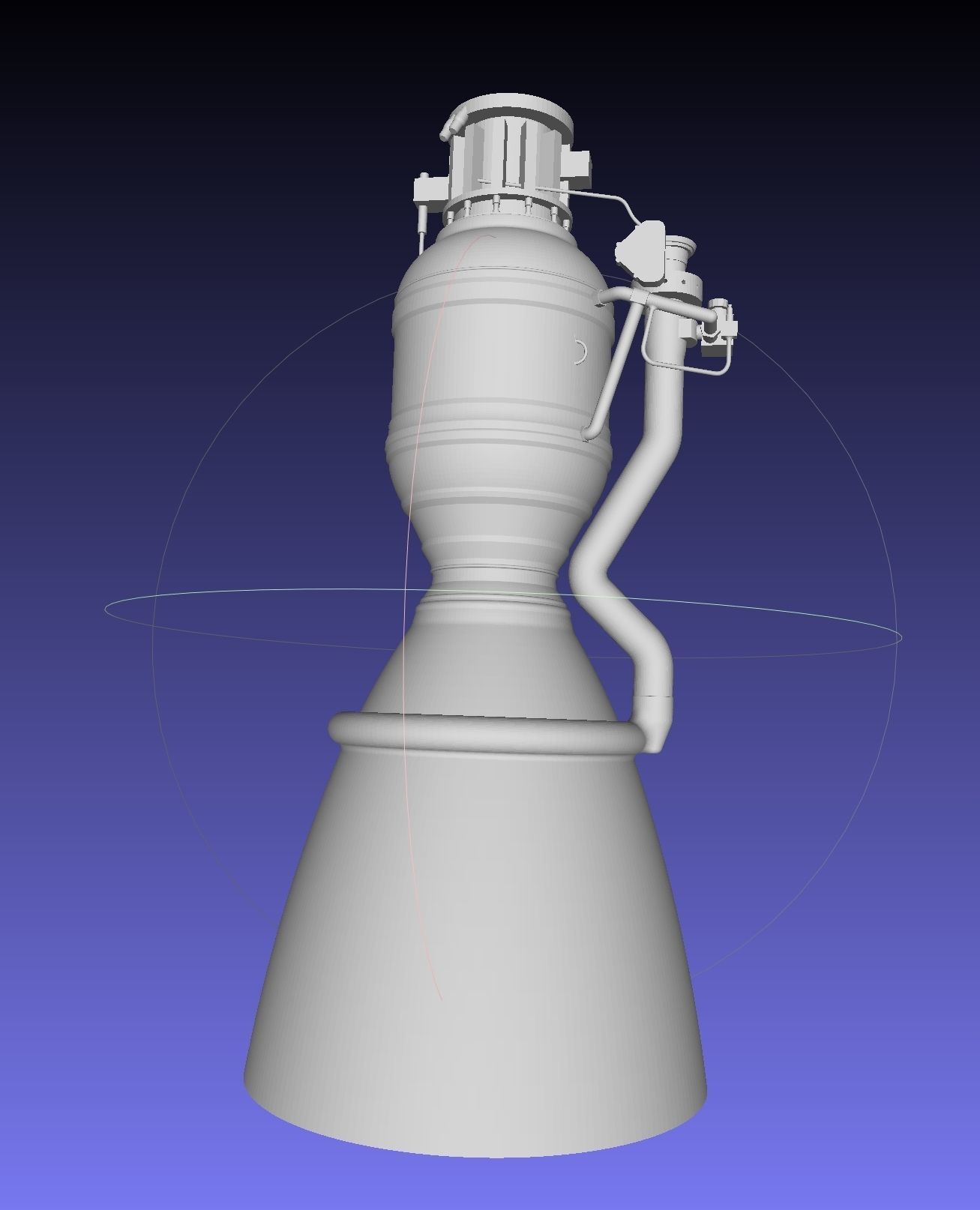Space-X Merlin 1D Rocket Engine Printable Desk Model 3D print model_34