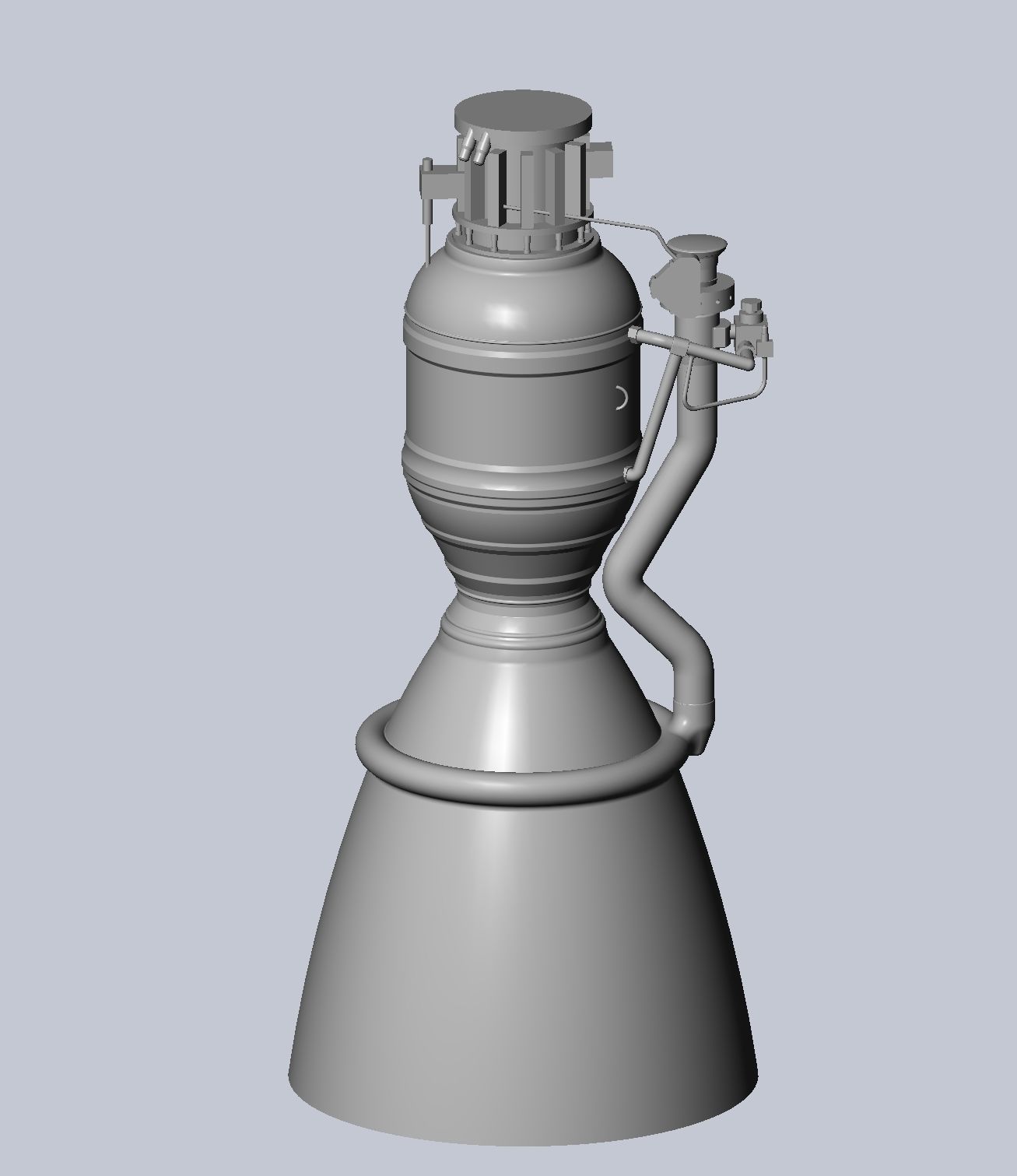 Space-X Merlin 1D Rocket Engine Printable Desk Model 3D print model_21