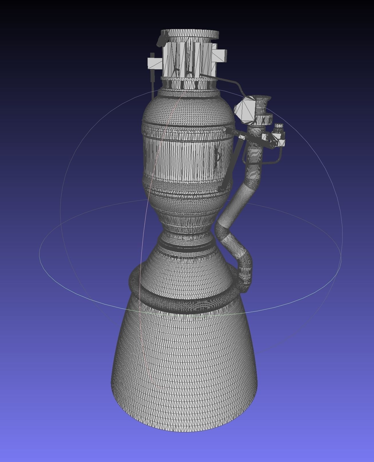 Space-X Merlin 1D Rocket Engine Printable Desk Model 3D print model_14