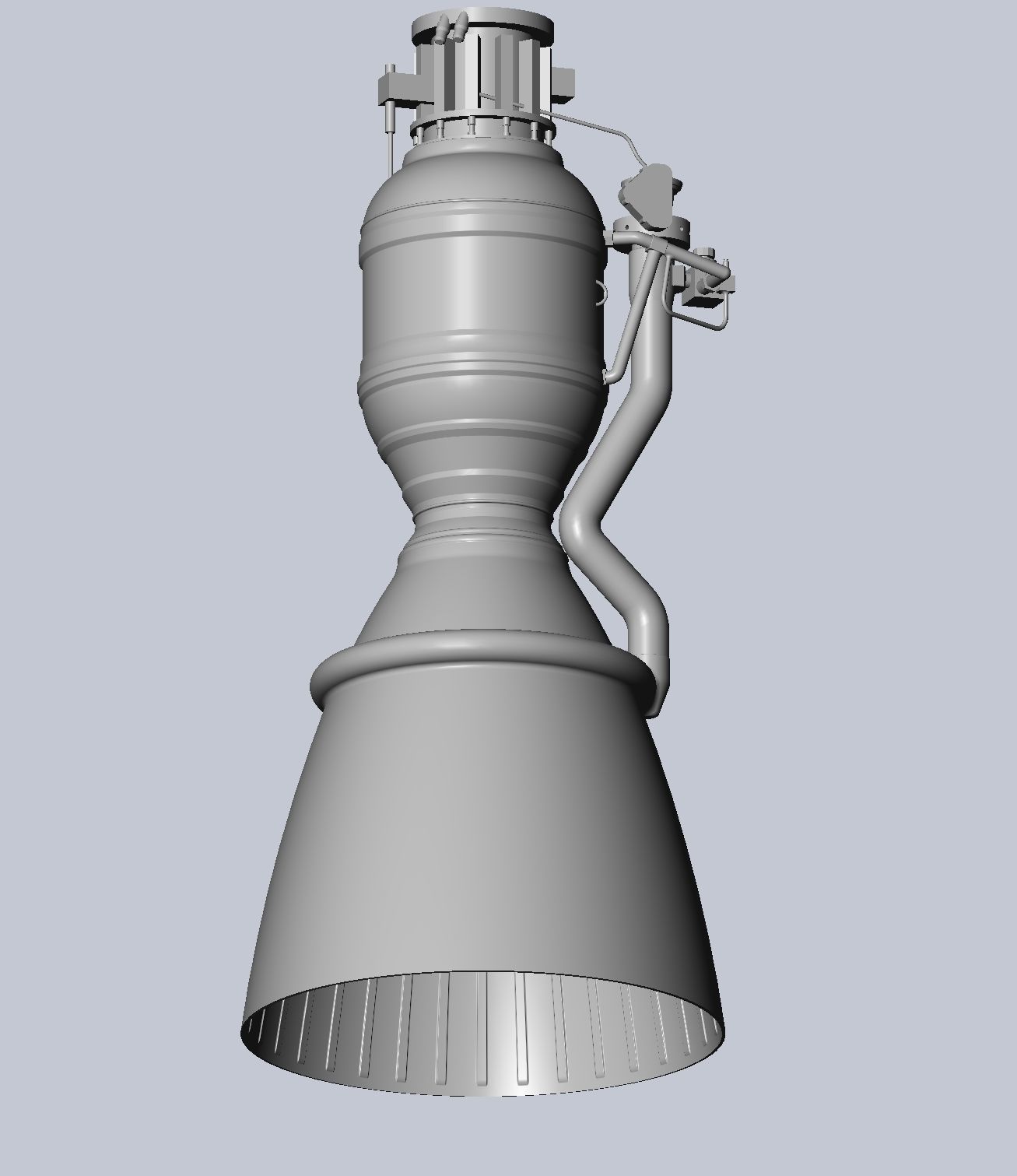 Space-X Merlin 1D Rocket Engine Printable Desk Model 3D print model_8