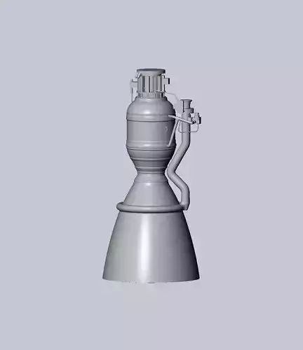 Space-X Merlin 1D Rocket Engine Printable Desk Model 3D print model