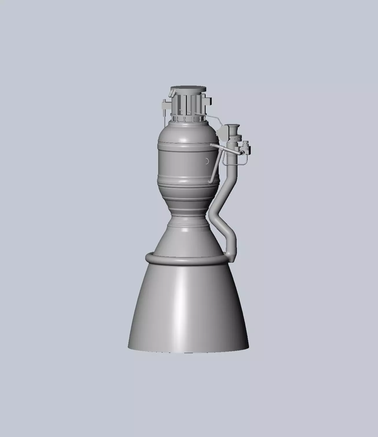 Space-X Merlin 1D Rocket Engine Printable Desk Model 3D print model_0