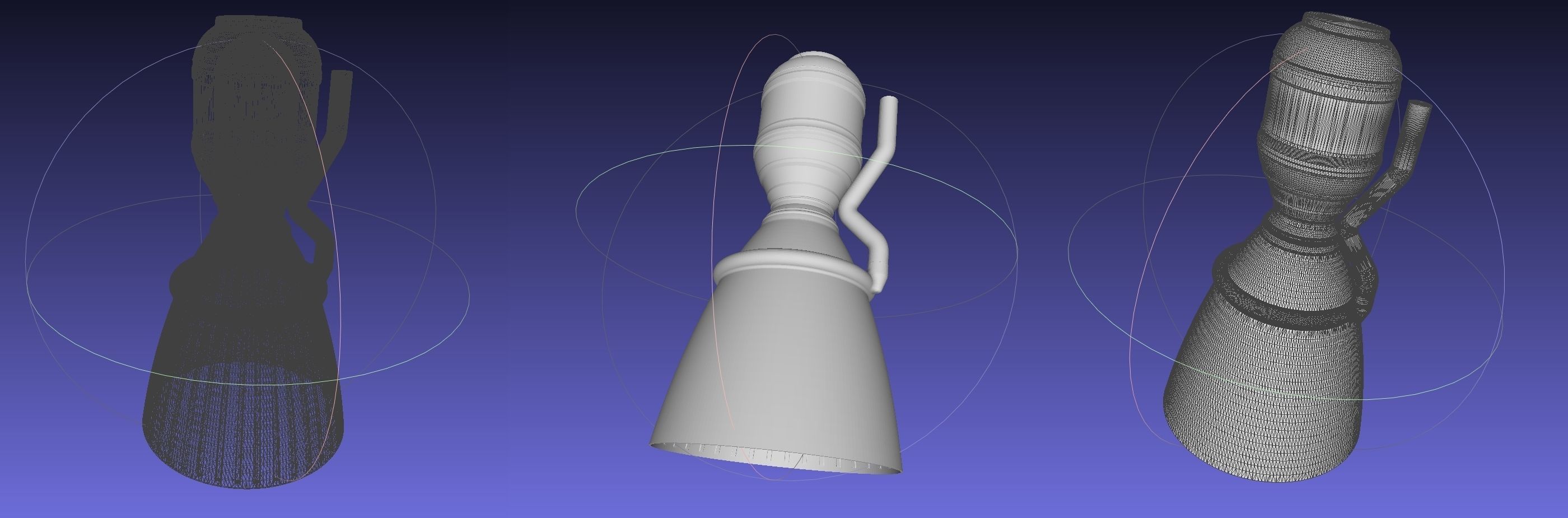 Space-X Merlin 1D Rocket Engine Printable Desk Model 3D print model_35