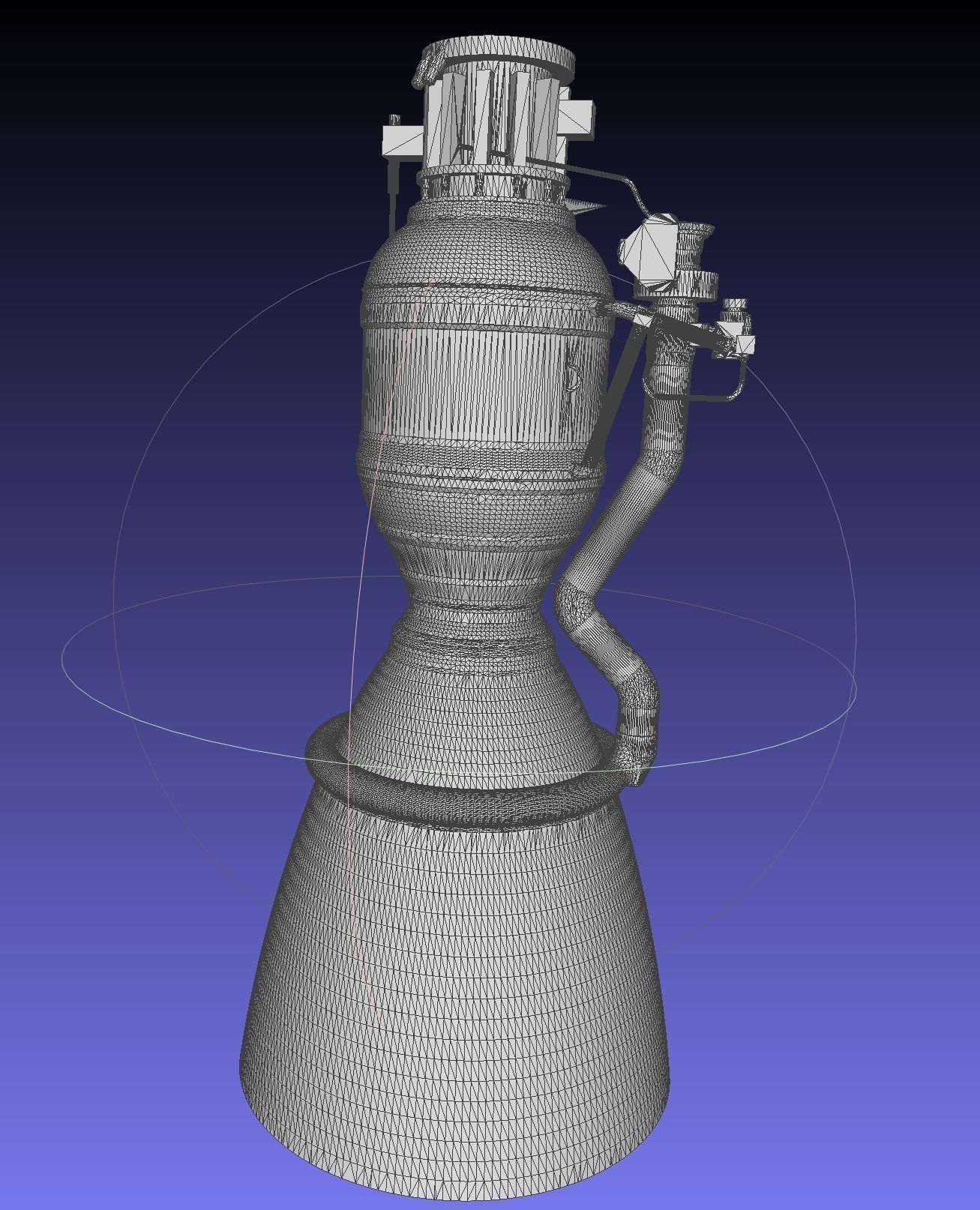 Space-X Merlin 1D Rocket Engine Printable Desk Model 3D print model_18
