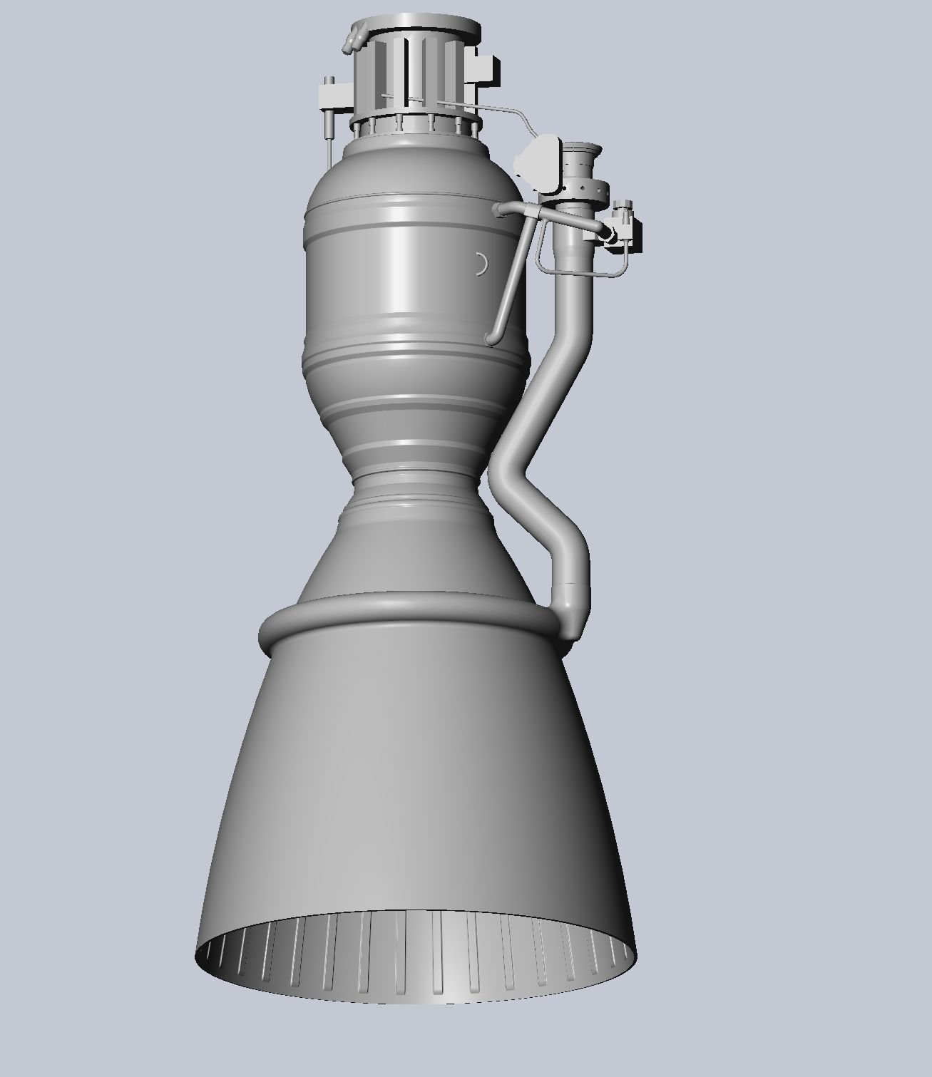 Space-X Merlin 1D Rocket Engine Printable Desk Model 3D print model_26
