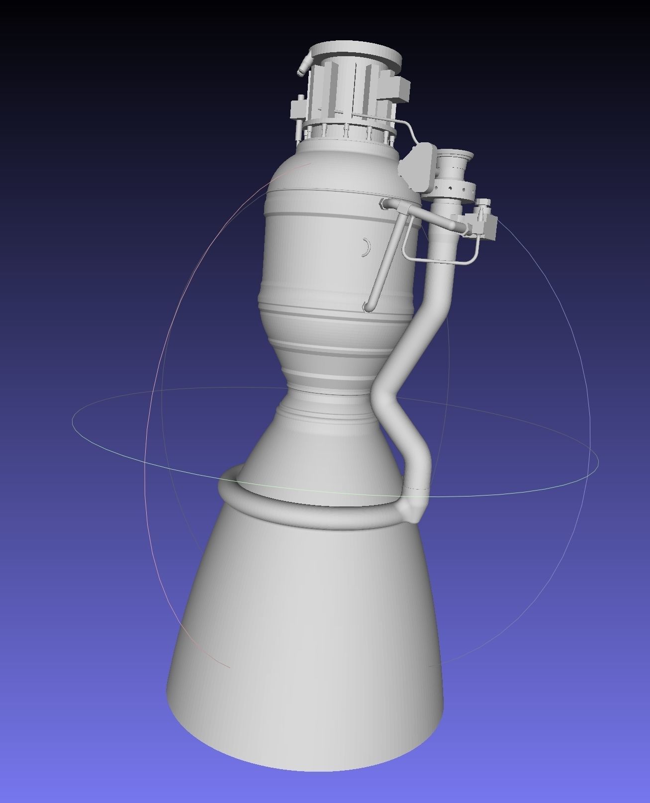 Space-X Merlin 1D Rocket Engine Printable Desk Model 3D print model_33